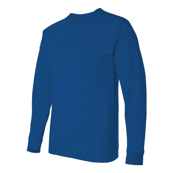 Adult pre-shrunk 100% cotton long sleeve t-shirt, union made. Blank product.... from ASI 84358 S&S Activewear