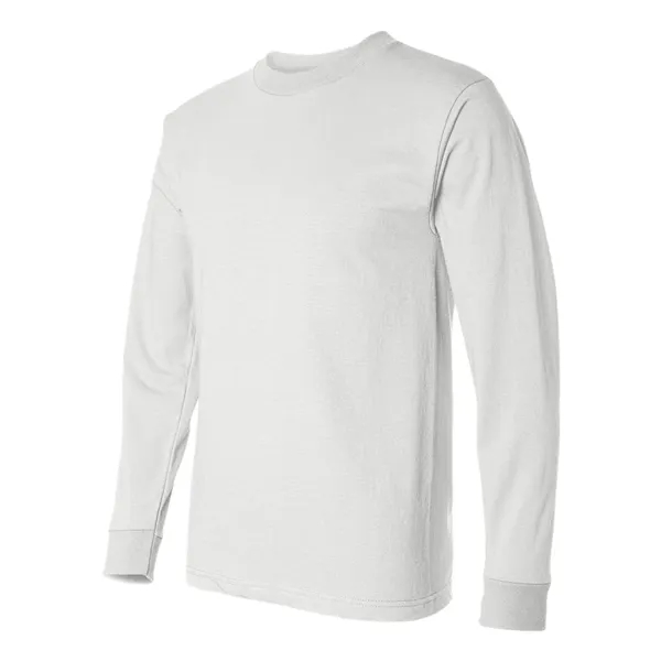 Adult pre-shrunk 100% cotton long sleeve t-shirt, union made. Blank product.... from ASI 84358 S&S Activewear