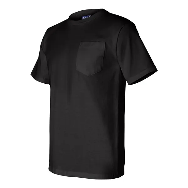 Adult pre-shrunk 100% cotton short sleeve t-shirt with a pocket, union... from ASI 84358 S&S Activewear