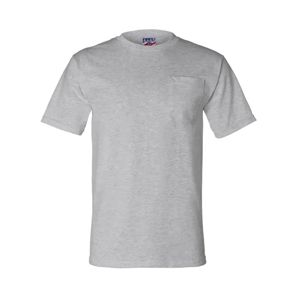 Adult pre-shrunk 100% cotton short sleeve t-shirt with a pocket, union... from ASI 84358 S&S Activewear