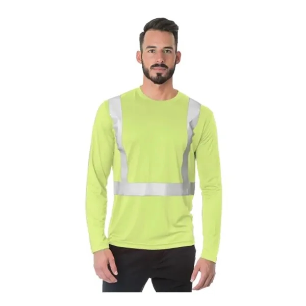 Bayside Hi-Visibility Long Sleeve Performance T-Shirt - S...... from ASI 84358 S&S Activewear