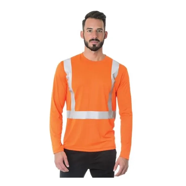 Bayside Hi-Visibility Long Sleeve Performance T-Shirt - S...... from ASI 84358 S&S Activewear