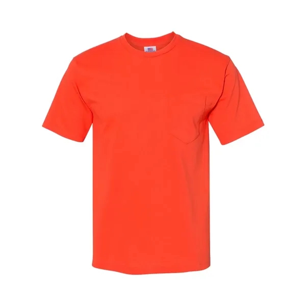 Short sleeve T-shirt with pocket made in the USA. Blank product.... from ASI 84358 S&S Activewear