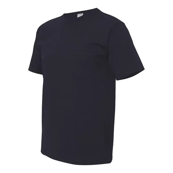 Short sleeve T-shirt with pocket made in the USA. Blank product.... from ASI 84358 S&S Activewear