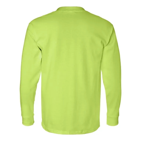 Adult USA made heavyweight 100% cotton long sleeve t-shirt with pocket.... from ASI 84358 S&S Activewear