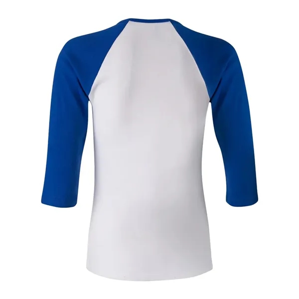 Women's baby rib 3/4 sleeve raglan t-shirt. Blank product.... from ASI 84358 S&S Activewear
