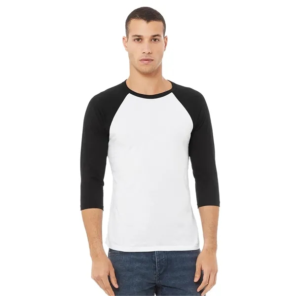 Unisex three-quarter sleeve baseball T-shirt with a retail fit, side seams,... from ASI 84358 S&S Activewear