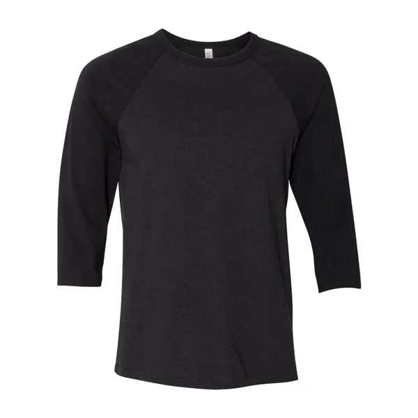Unisex three-quarter sleeve baseball T-shirt with a retail fit, side seams,... from ASI 84358 S&S Activewear