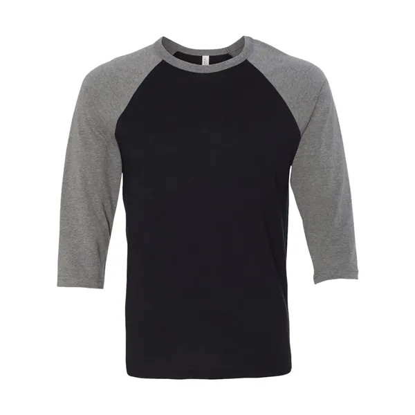 Unisex three-quarter sleeve baseball T-shirt with a retail fit, side seams,... from ASI 84358 S&S Activewear