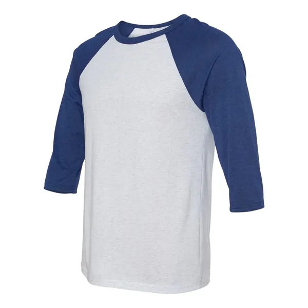 Unisex three-quarter sleeve baseball T-shirt with a retail fit, side seams,... from ASI 84358 S&S Activewear