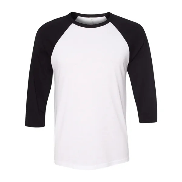 Unisex three-quarter sleeve baseball T-shirt with a retail fit, side seams,... from ASI 84358 S&S Activewear