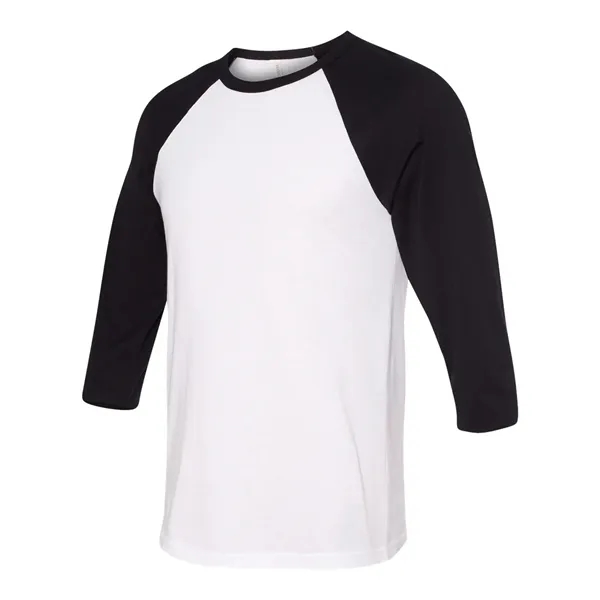 Unisex three-quarter sleeve baseball T-shirt with a retail fit, side seams,... from ASI 84358 S&S Activewear