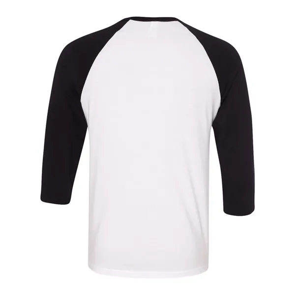Unisex three-quarter sleeve baseball T-shirt with a retail fit, side seams,... from ASI 84358 S&S Activewear