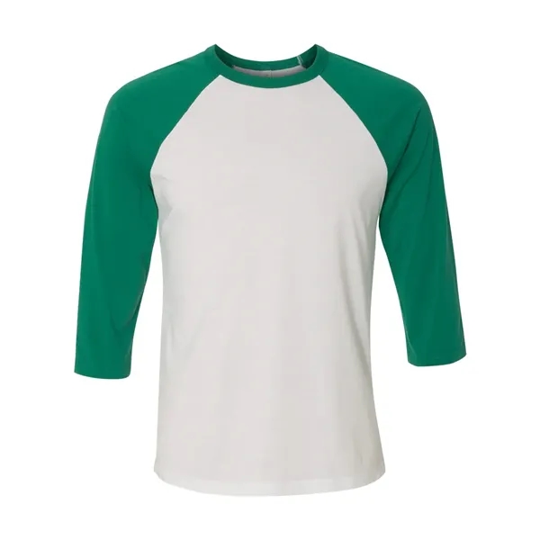 Unisex three-quarter sleeve baseball T-shirt with a retail fit, side seams,... from ASI 84358 S&S Activewear