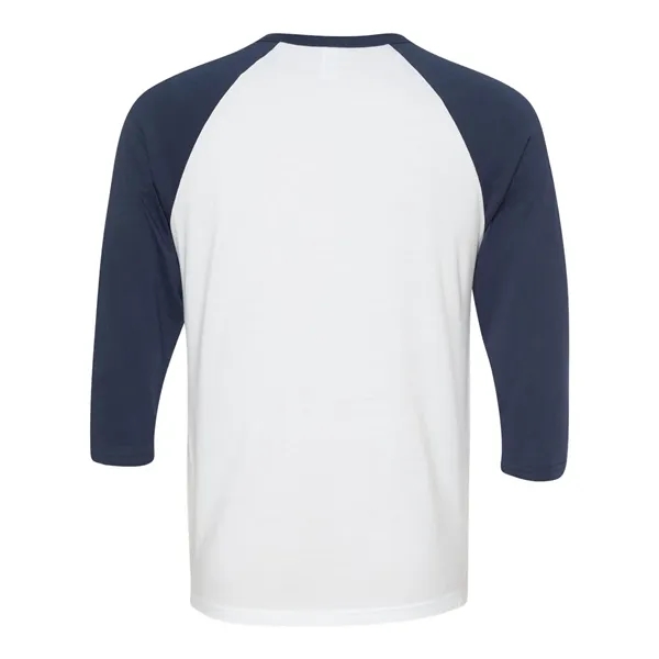 Unisex three-quarter sleeve baseball T-shirt with a retail fit, side seams,... from ASI 84358 S&S Activewear