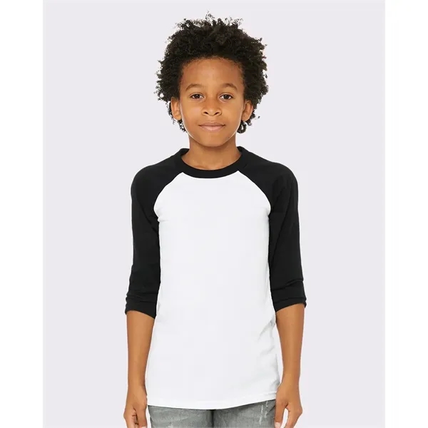 Youth Three-Quarter Sleeve Baseball Tee... from ASI 84358 S&S Activewear