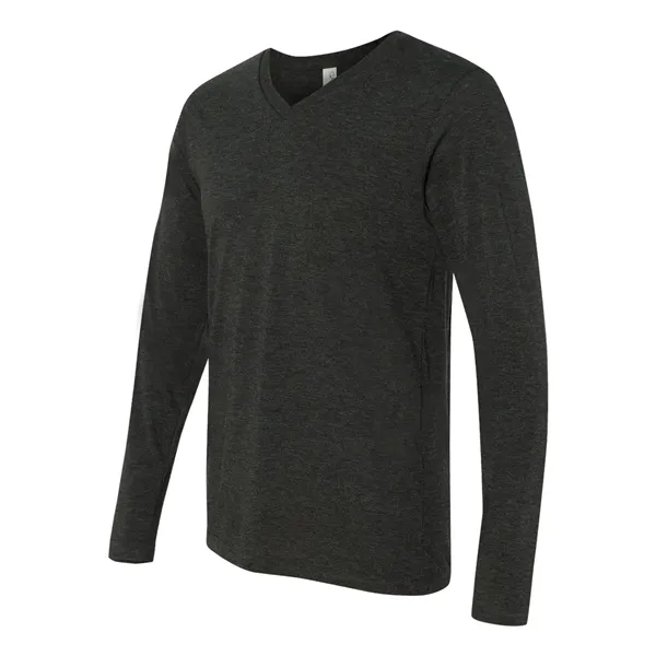 Lightweight and artful long sleeve V-neck T-shirt. Blank product.... from ASI 84358 S&S Activewear