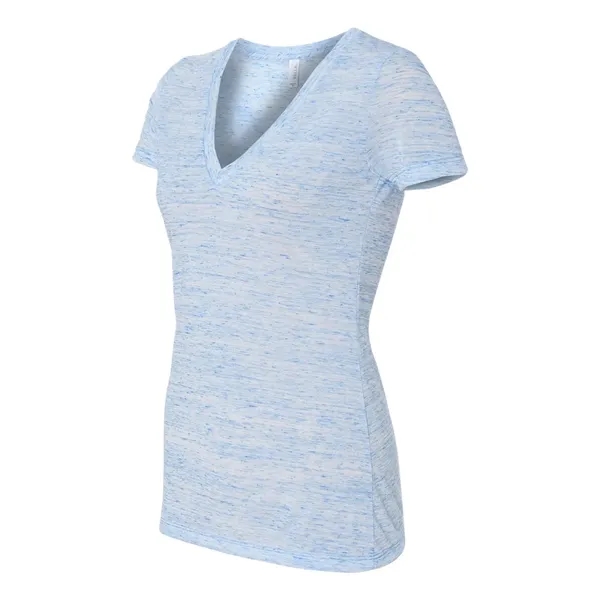 Women's jersey t-shirt with deep v-neck. Blank product.... from ASI 84358 S&S Activewear