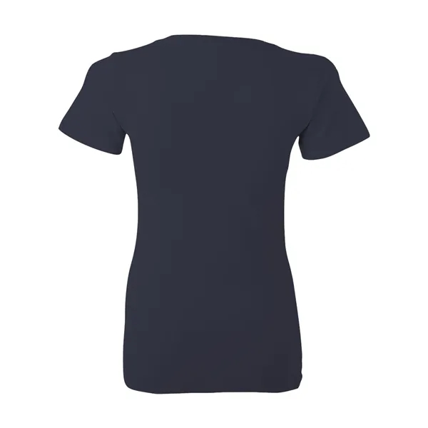 Women's jersey t-shirt with deep v-neck. Blank product.... from ASI 84358 S&S Activewear