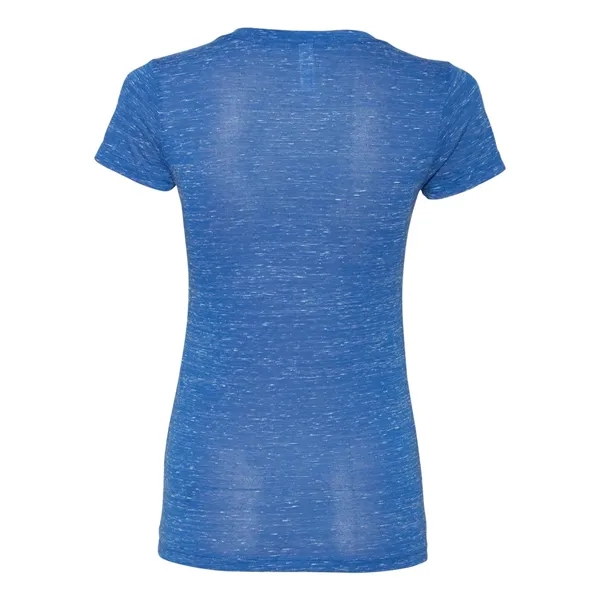 Women's jersey t-shirt with deep v-neck. Blank product.... from ASI 84358 S&S Activewear