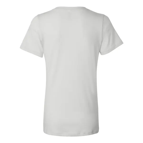 V-neck t-shirt with flattering true women's fit. Blank product.... from ASI 84358 S&S Activewear