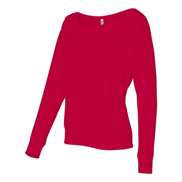 Women's long sleeve flowy off the shoulder shirt. Blank product.... from ASI 84358 S&S Activewear