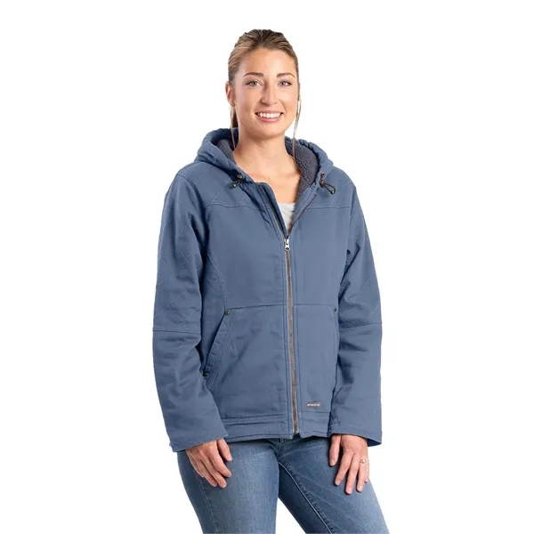Berne Apparel Women's Sherpa-Lined Twill Hooded Jacket... from ASI 84358 S&S Activewear