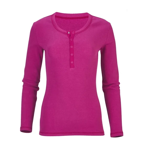 Boxercraft Women's Harper Long Sleeve Henley... from ASI 84358 S&S Activewear