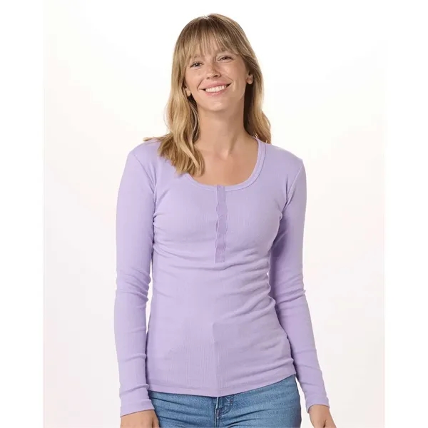 Boxercraft Women's Harper Long Sleeve Henley... from ASI 84358 S&S Activewear