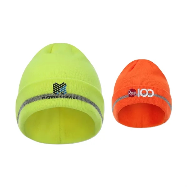 12" acrylic safety beanie with reflective threads.... from ASI 98360 WOWLine