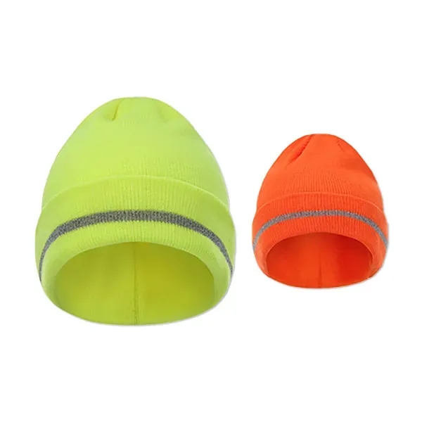12" acrylic safety beanie with reflective threads.... from ASI 98360 WOWLine