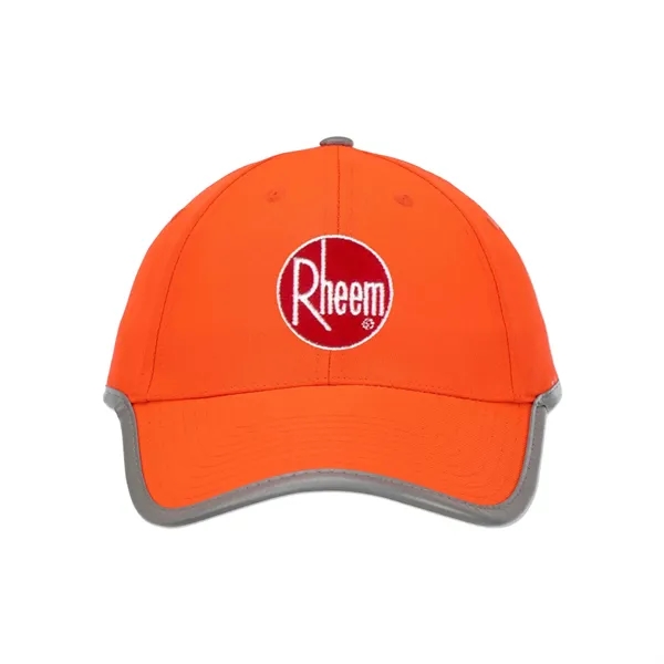 Polyester safety cap with reflective tape, 6 panels, and hook and... from ASI 98360 WOWLine