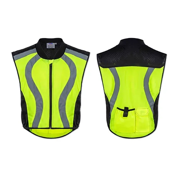 Safety vest with reflective striping.... from ASI 98360 WOWLine