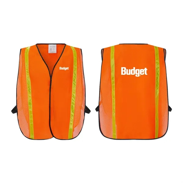 Polyester safety vest with a hook and loop closure and 3C... from ASI 98360 WOWLine