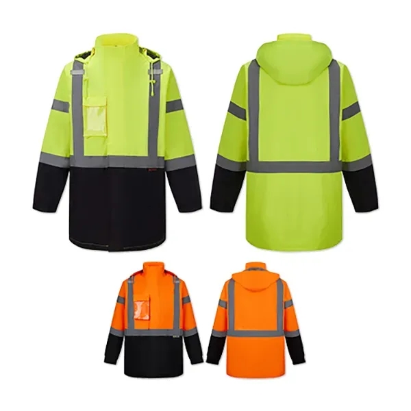 Safety jacket with water resistance, PU coating and pockets.... from ASI 98360 WOWLine