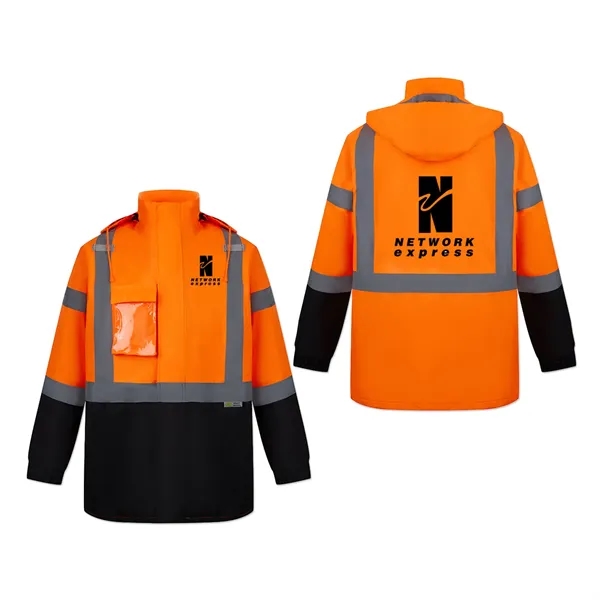 Safety jacket with water resistance, PU coating and pockets.... from ASI 98360 WOWLine