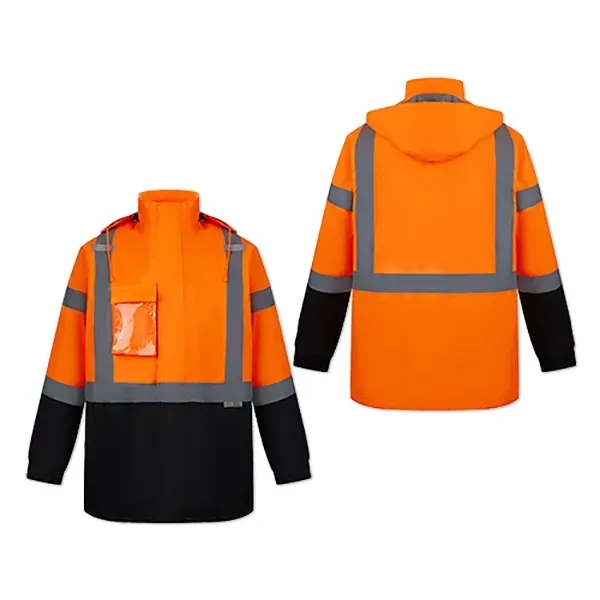 Safety jacket with water resistance, PU coating and pockets.... from ASI 98360 WOWLine