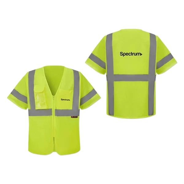 Safety vest with reflective striping and 3C logo.... from ASI 98360 WOWLine