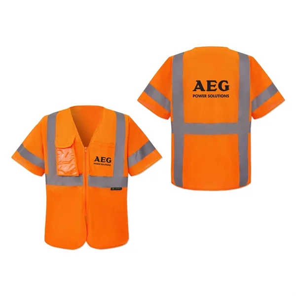 Safety vest with reflective striping and 3C logo.... from ASI 98360 WOWLine