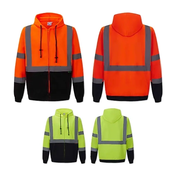 Safety jacket with a full-zip, hood, ribbed waist and wrist and... from ASI 98360 WOWLine