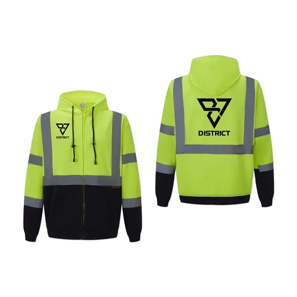 Safety jacket with a full-zip, hood, ribbed waist and wrist and... from ASI 98360 WOWLine