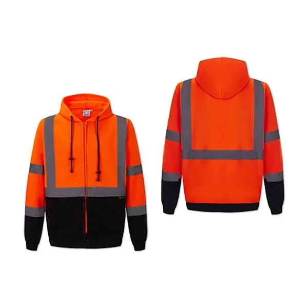 Safety jacket with a full-zip, hood, ribbed waist and wrist and... from ASI 98360 WOWLine