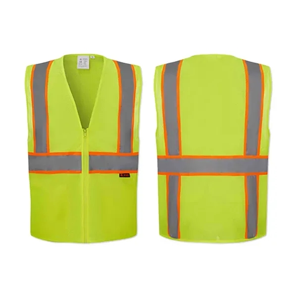 Polyester safety vest with a zipper closure and 3C logo.... from ASI 98360 WOWLine