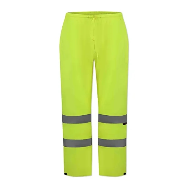 Polyester rain pants with water resistance, 2" reflective stripes, side slits,... from ASI 98360 WOWLine