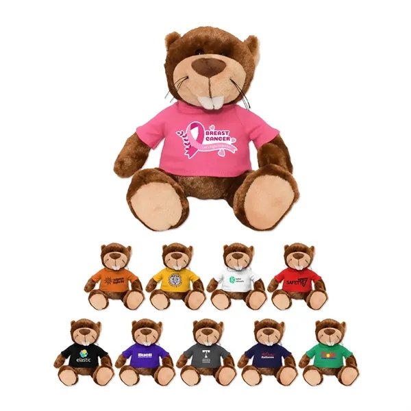 Stuffed beaver with a customizable t-shirt.... from ASI 98360 WOWLine
