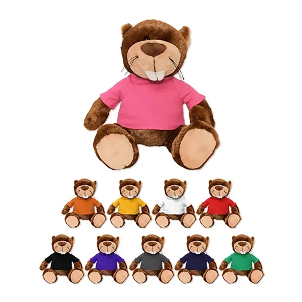 Stuffed beaver with a customizable t-shirt.... from ASI 98360 WOWLine