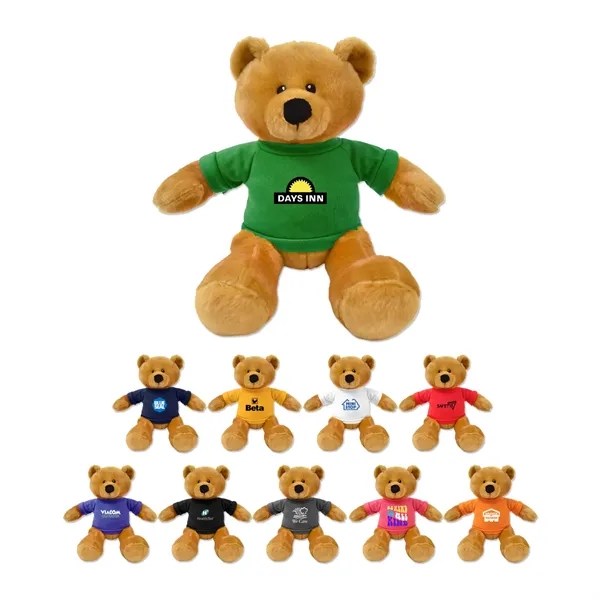 Soft plush stuffed bear with customizable t-shirt.... from ASI 98360 WOWLine