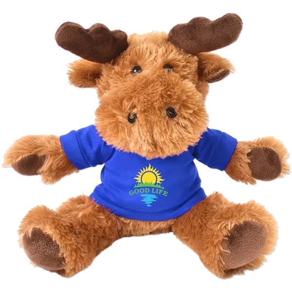 Stuffed plush moose with customizable t-shirt.... from ASI 98360 WOWLine