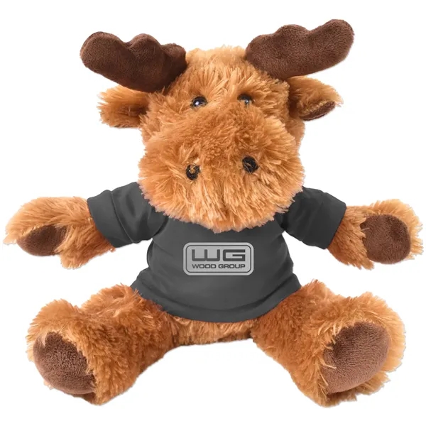 Stuffed plush moose with customizable t-shirt.... from ASI 98360 WOWLine