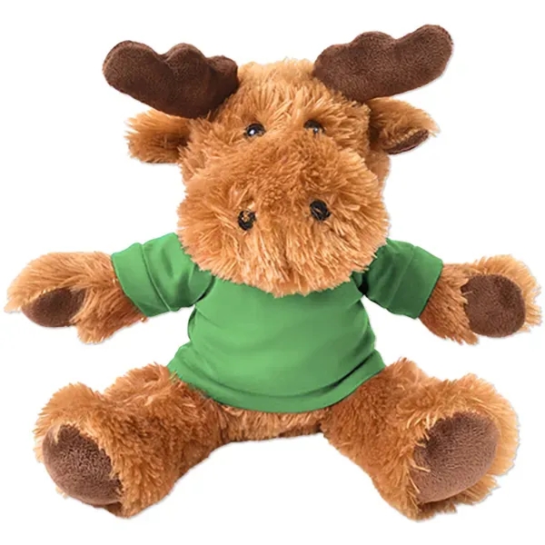 Stuffed plush moose with customizable t-shirt.... from ASI 98360 WOWLine